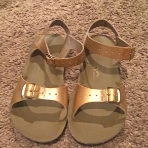 Rose gold Sun Sans Sandals Size 11